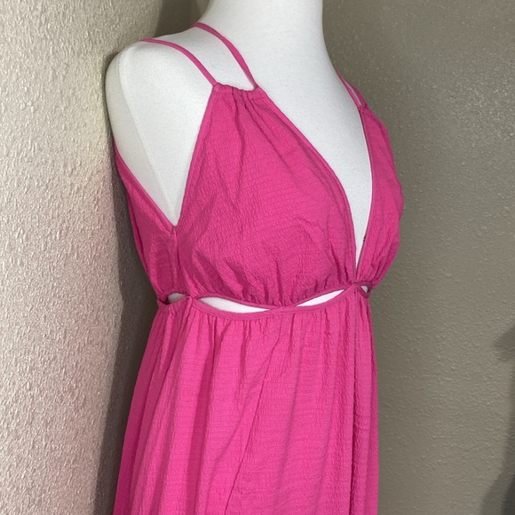NWT Lush Beautiful Pink Maxi Dress with Cutouts Size S - Picture 7 of 14